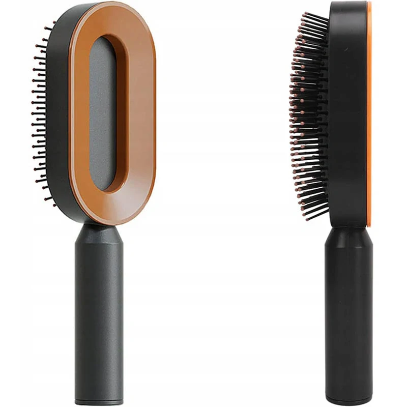 Antistatická cestovná kefa na vlasy na ľahké rozčesávanie a vyhladenie čierna