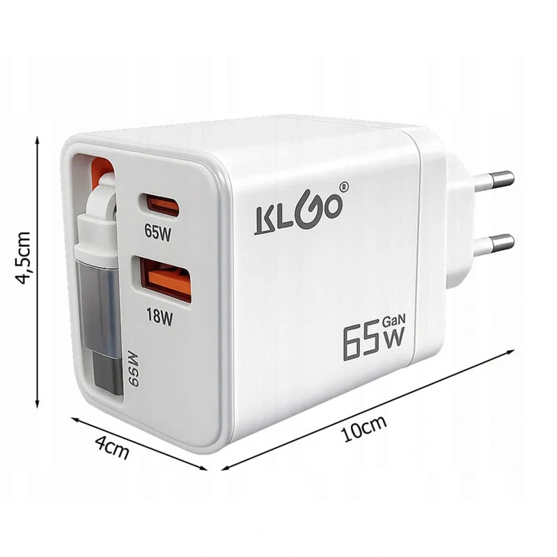 Rýchla sieťová nabíjačka 65W s USB-C káblom