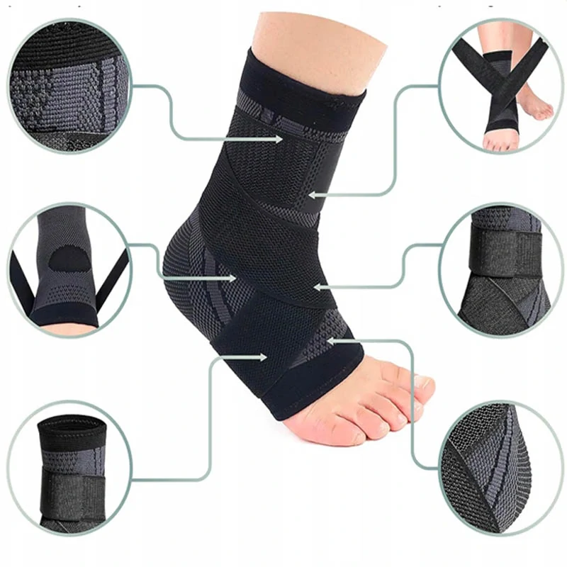 Elastická ortéza na členok s kompresnými pásmi