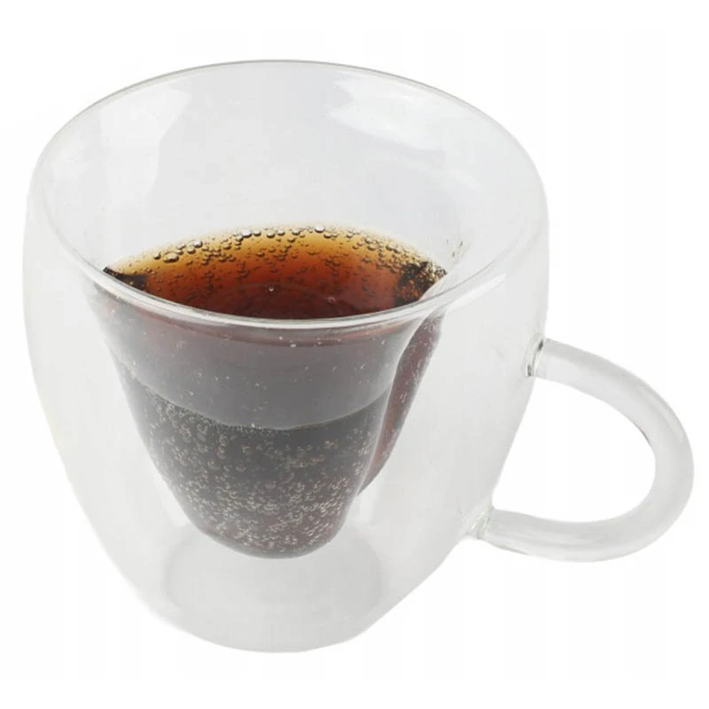 Sklenený termo pohár v tvare srdca 240 ml