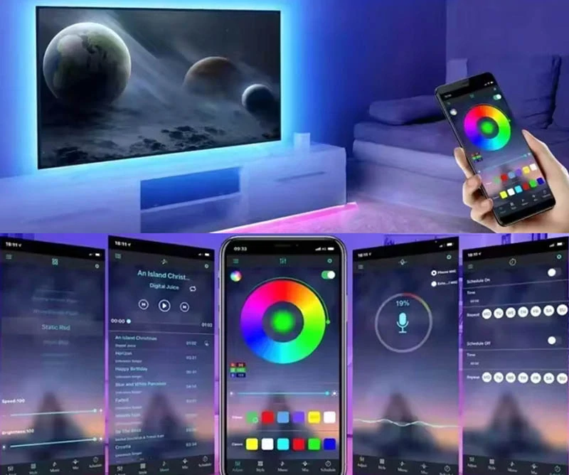 LED pás RGB 5 m Bluetooth