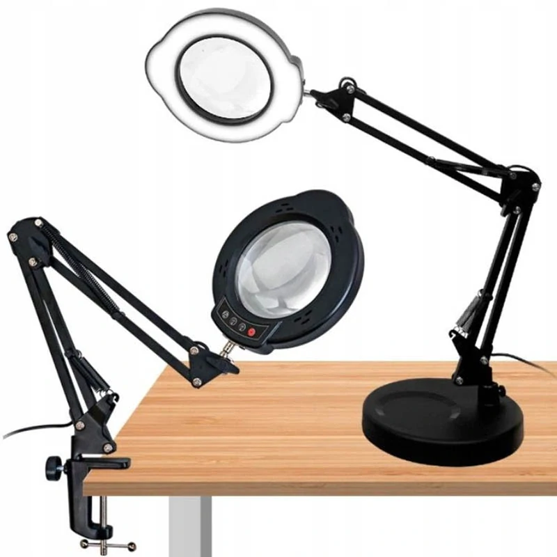 Stolná lampa s lupou 10×