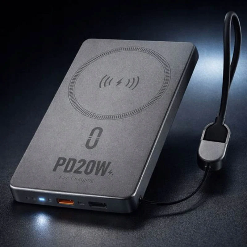 Powerbanka 5000 mAh s rýchlym nabíjaním 20 W sivá