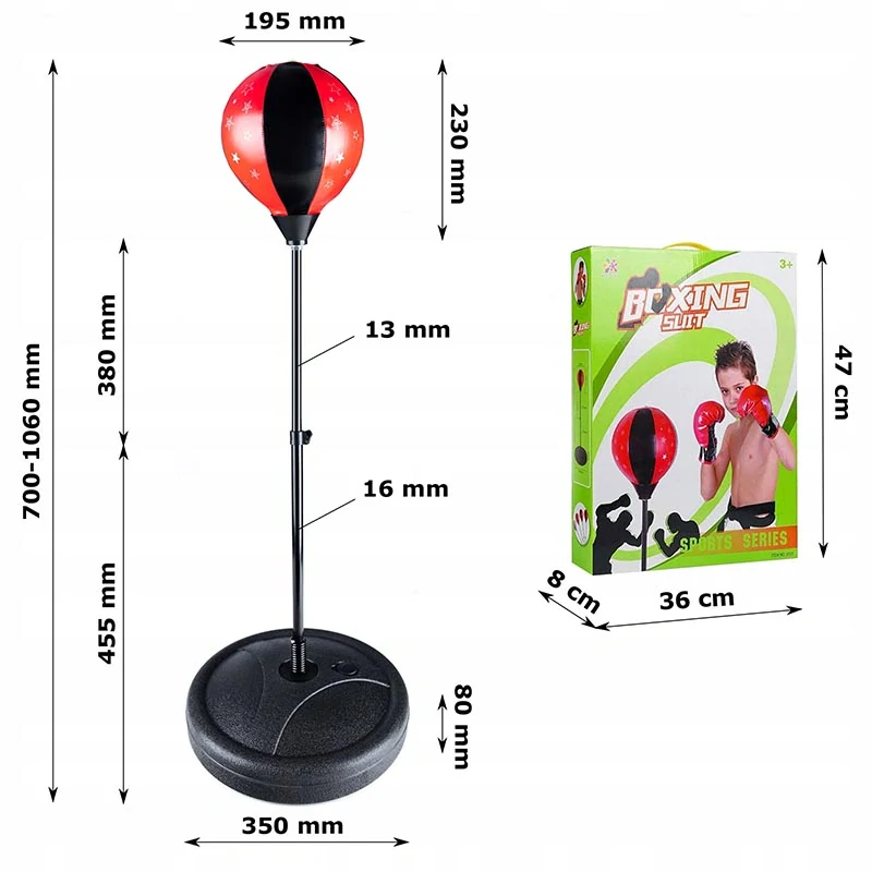 Detská boxovacia sada s hruškou na stojane a rukavicami