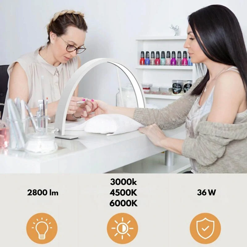 Kozmetická LED lampa Moon 36W biela