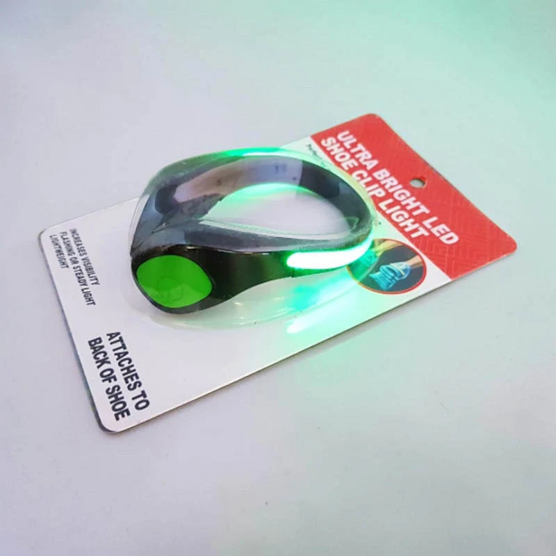 LED klip na topánky alebo ruku pre zvýšenie viditeľnosti – čierny