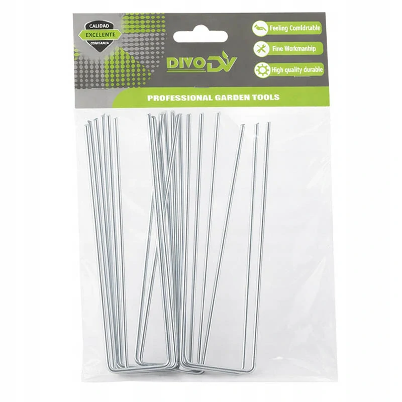 Kovové kolíky na agrotextíliu 15 cm – 10 ks