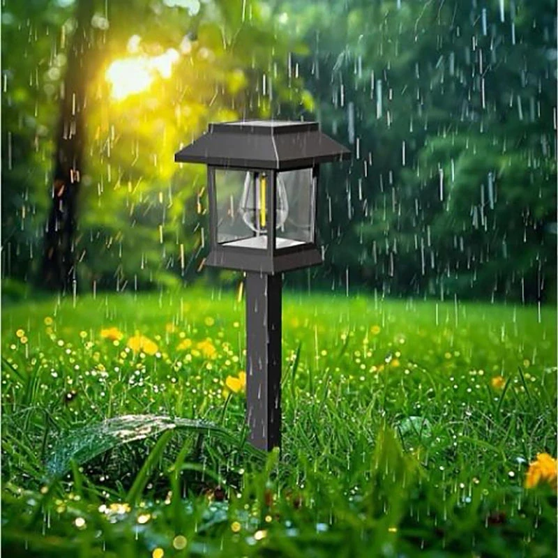 Moderné solárne LED záhradné svetlo – stĺpik 38 cm (sada 2 ks)