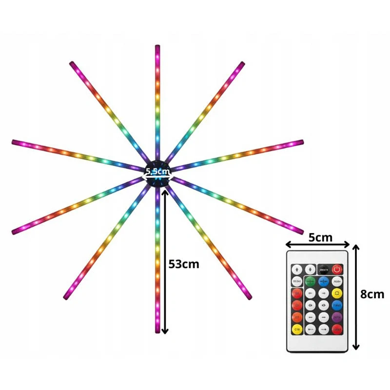 LED lampa Ohňostroj RGB