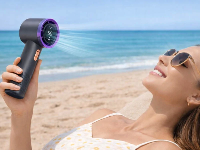 Ručný mini ventilátor USB čierny