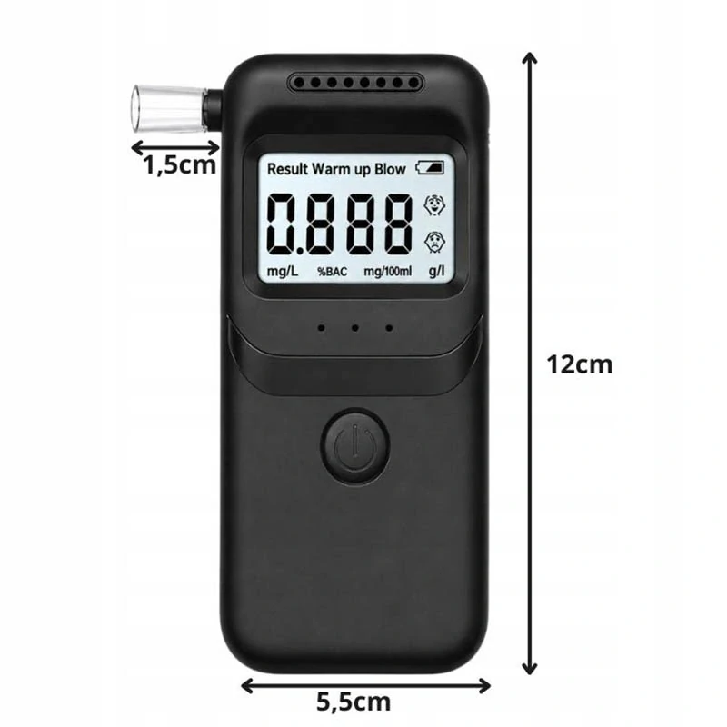 Elektronický digitálny alkohol tester s LCD