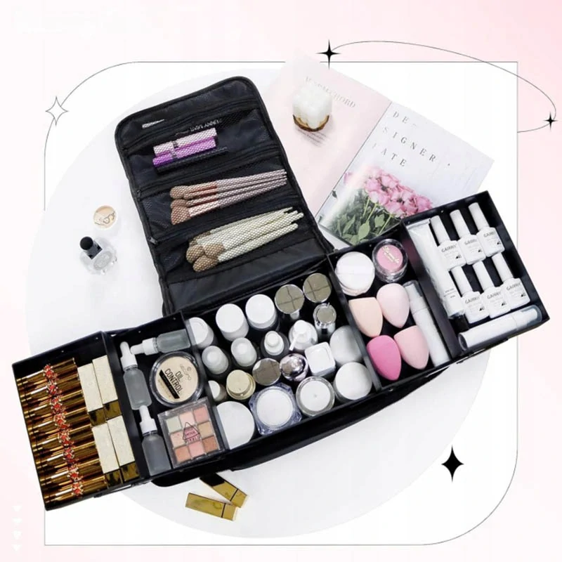 Kufrík na kozmetiku a make-up čierny