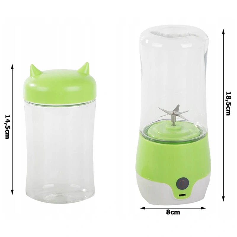 Prenosný smoothie mixér 350 ml zelený