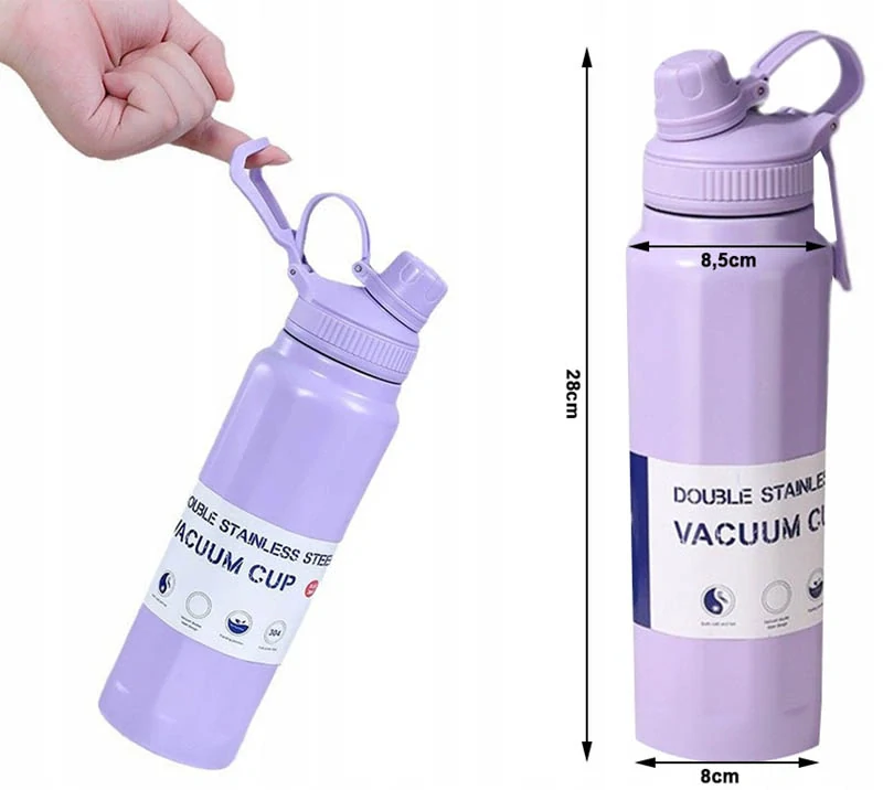 Nerezová termoska s náustkom 700 ml fialová