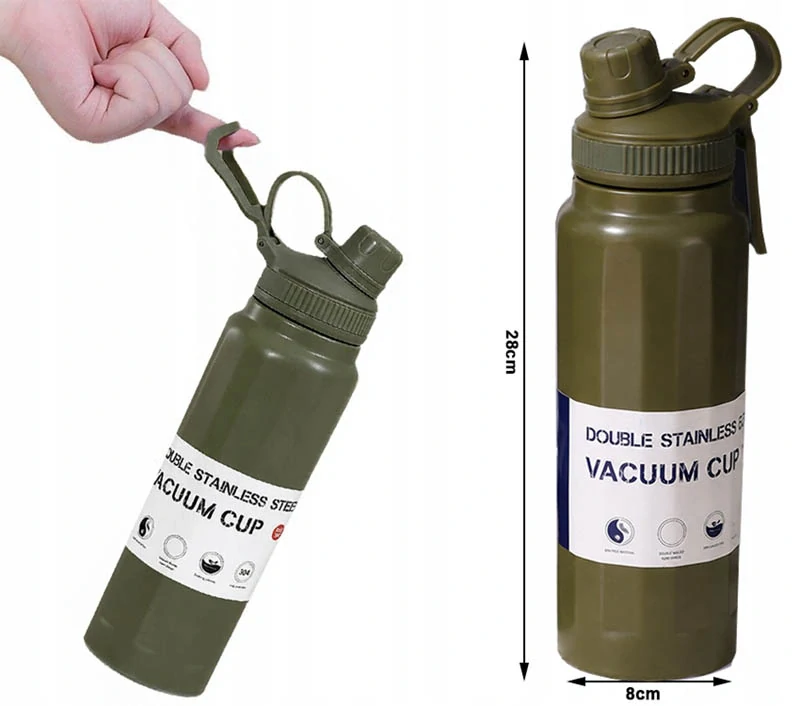 Nerezová termoska s náustkom 700 ml zelená