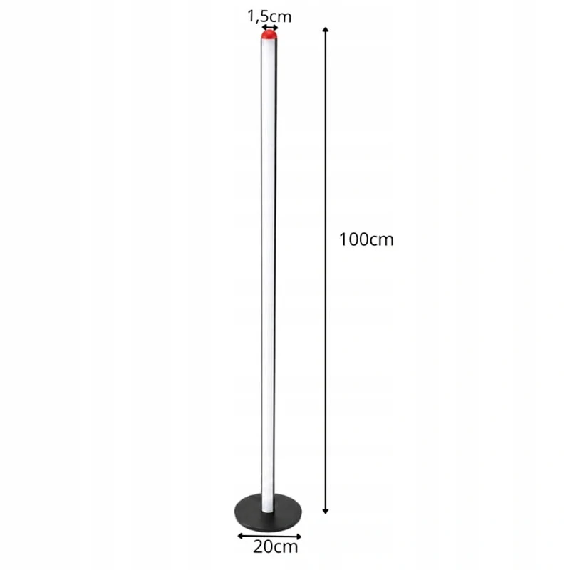 Stojaca LED lampa RGB 100 cm s 3 farbami svietenia