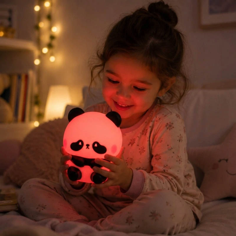 Nočné LED svetlo do deteskej izby Panda 10 cm