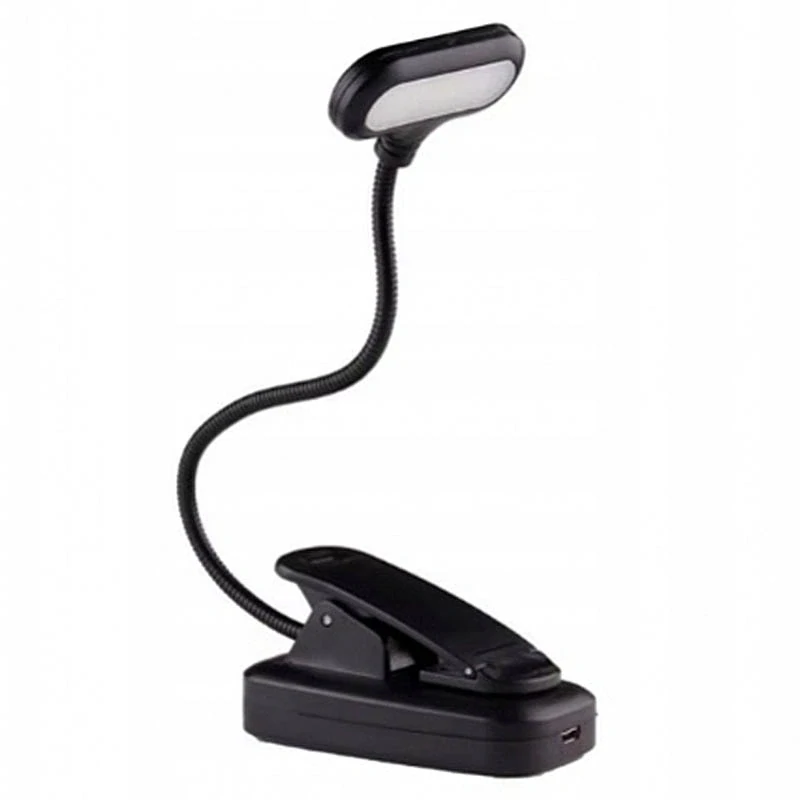 LED lampička na čítanie s klipom a USB nabíjaním