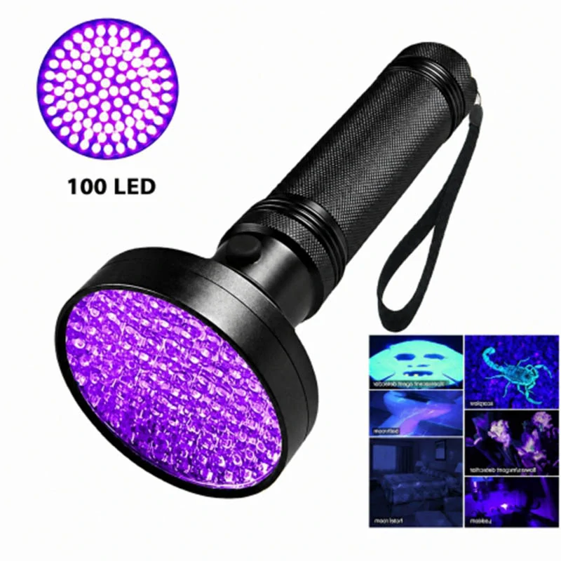 UV LED baterka 100 LED 395 nm