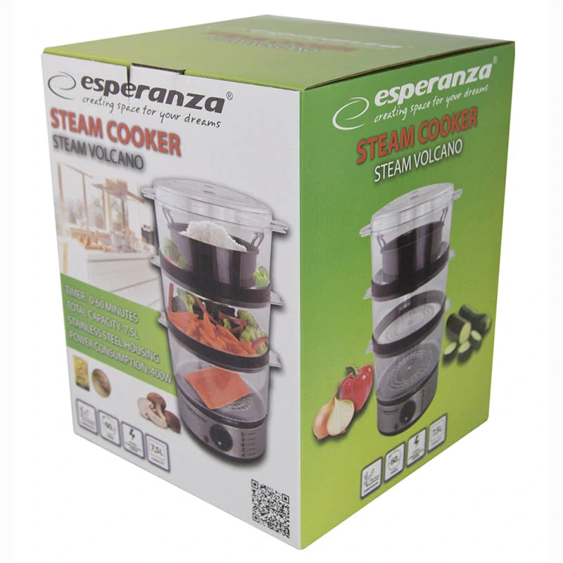 Parný hrniec Esperanza STEAM VOLCANO 7,5 L