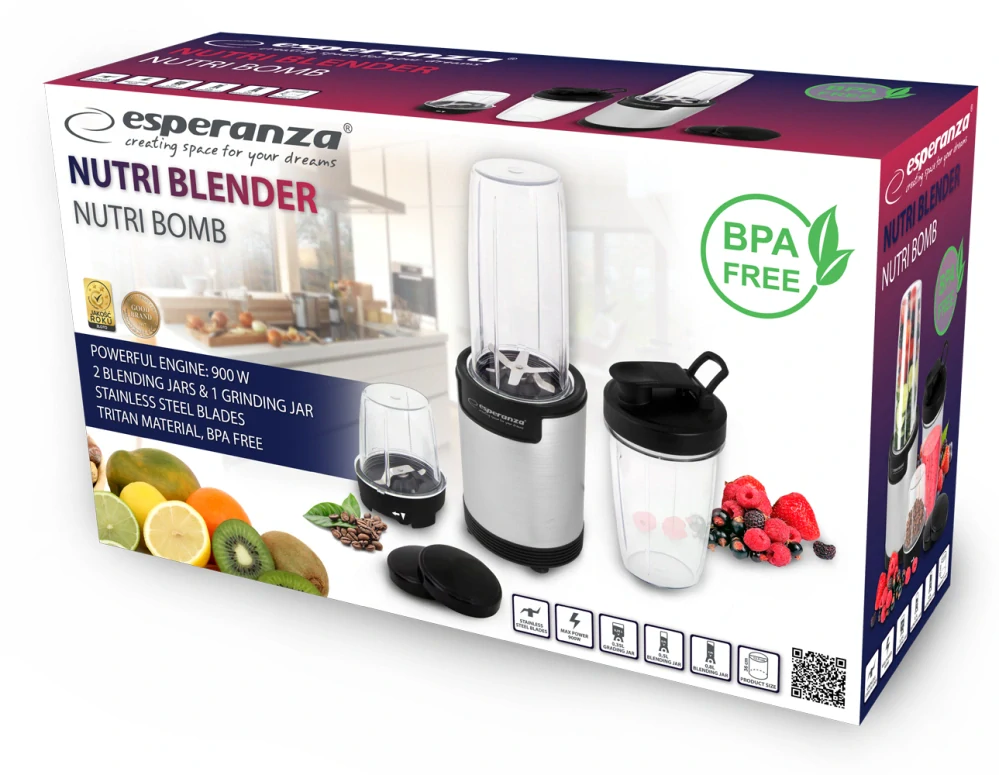 Nutriblender Esperanza NUTRI BOMB 9v1 900 W