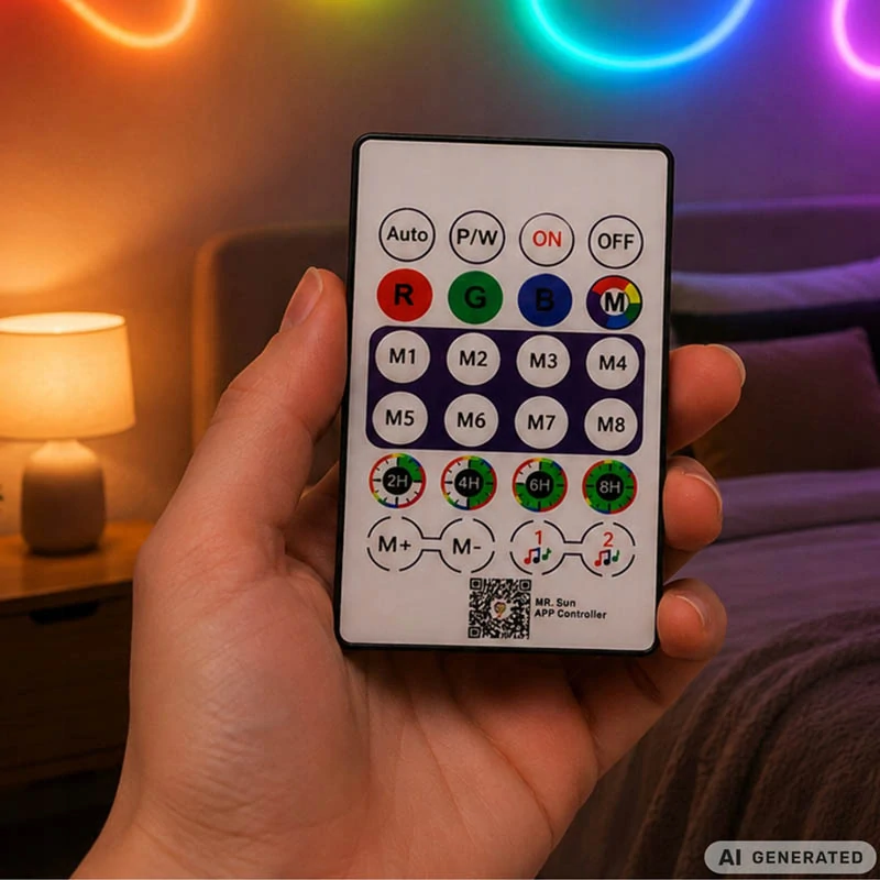 Vodeodolný RGB neónový LED pás 5 m IP67 s aplikáciou, ovládačom a Music Sync