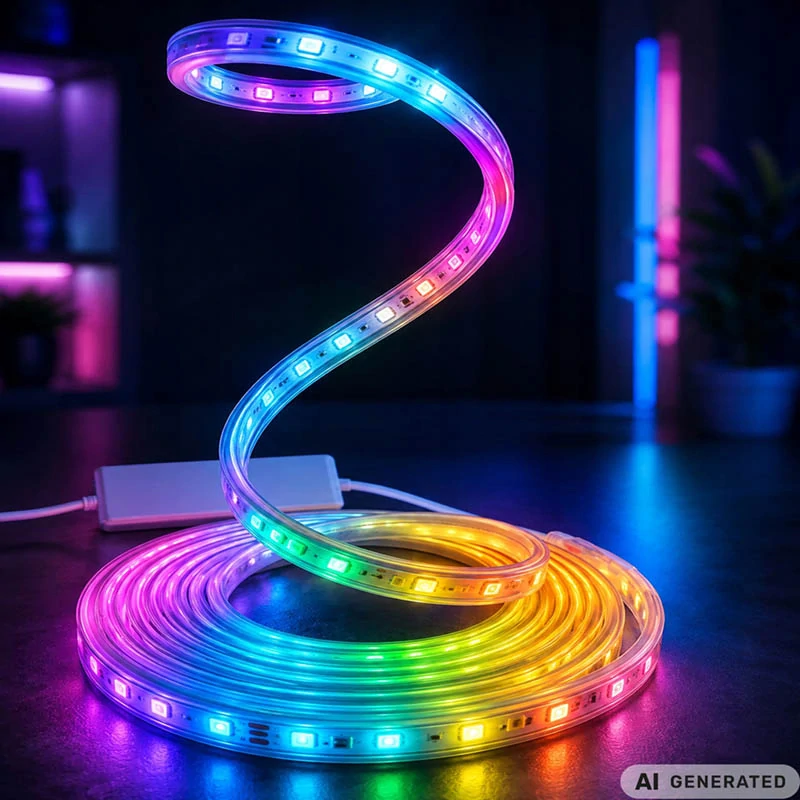 Vodeodolný neónový LED pás RGB 5 m s Bluetooth, aplikáciou a diaľkovým ovládaním
