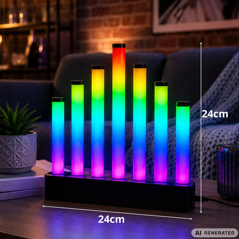 RGB LED Equalizer lampa so 7 stĺpcami, Music Sync a aplikáciou