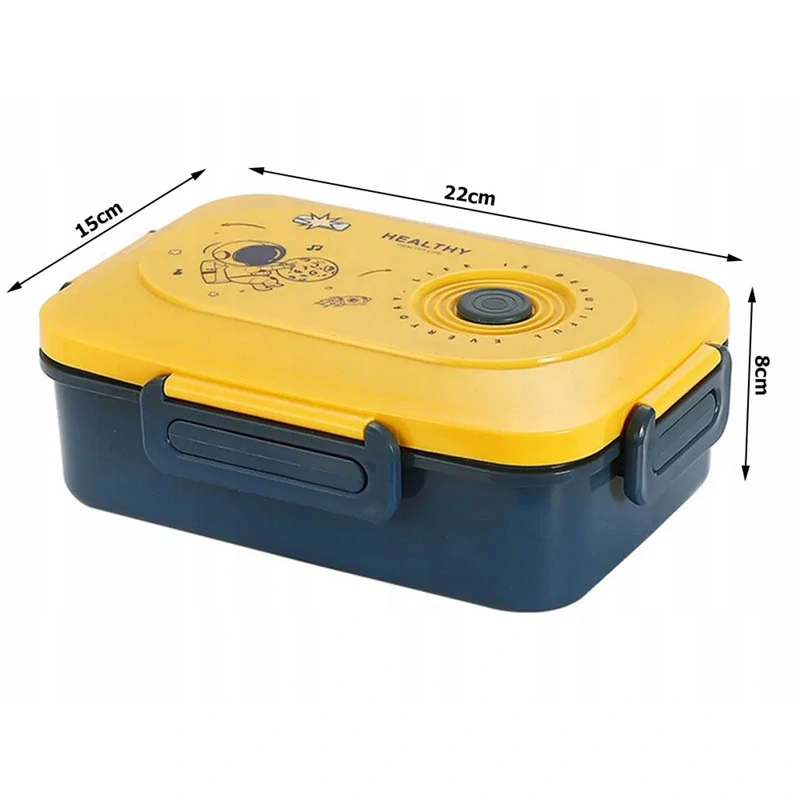 Lunch box s priehradkami a príborom na desiatu aj obed zelený