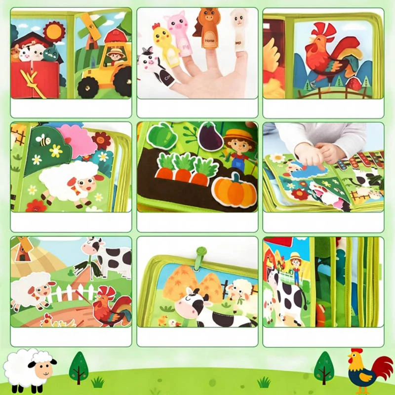 Montessori senzorická knižka Farma pre deti