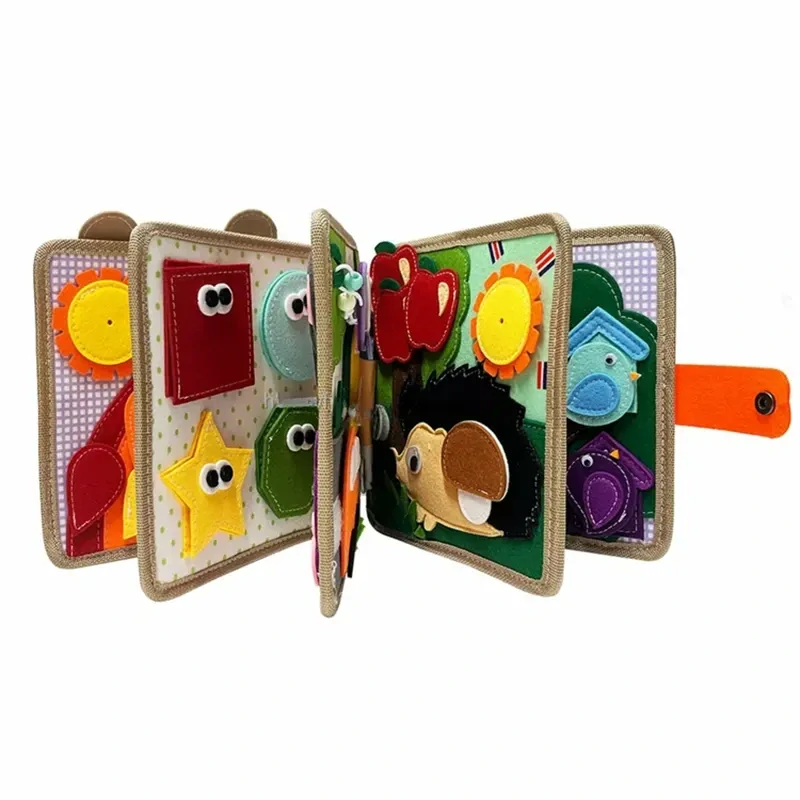 Montessori senzorická manipulačná knižka pre deti