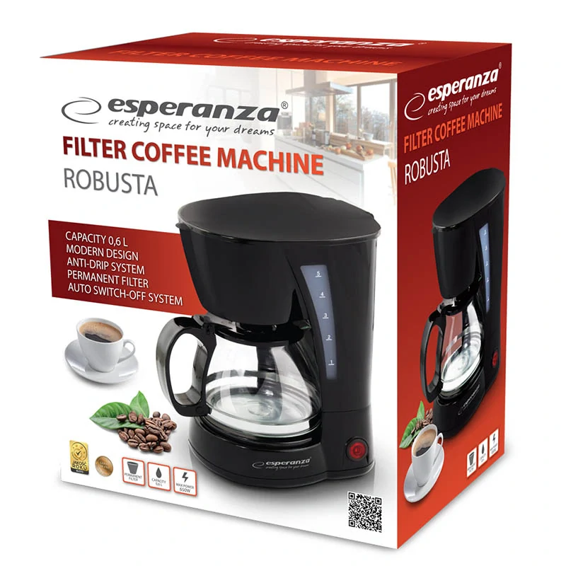 Prekvapkávací kávovar Esperanza ROBUSTA 0,6 L