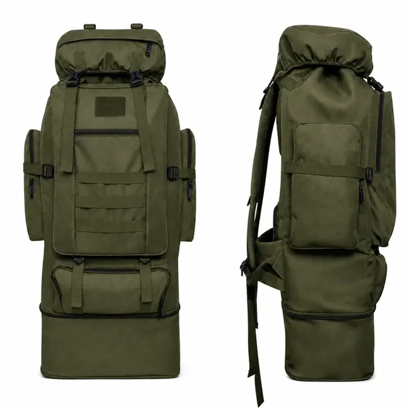 Turistický batoh 100 l na trekking a viacdňové výpravy tmavozelený