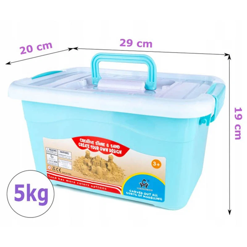 Kinetický piesok 4,5 kg s 75 formičkami a nafukovacím pieskoviskom