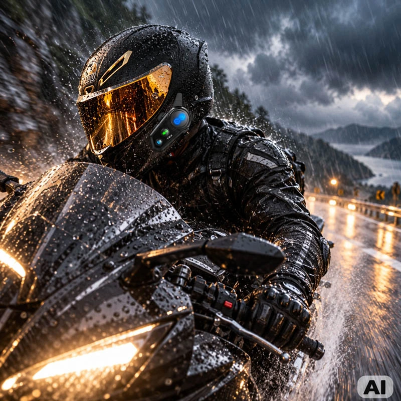 Motocyklový interkom Y8X Mesh Bluetooth pre 8 používateľov
