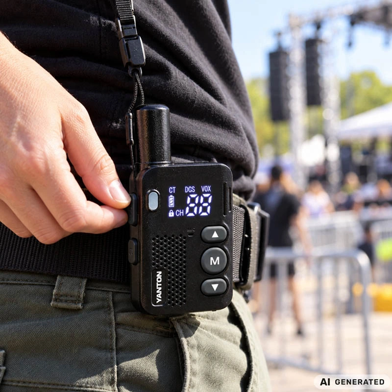Mini vysielačka Walkie-Talkie T59 2 W – 16 kanálov, USB-C