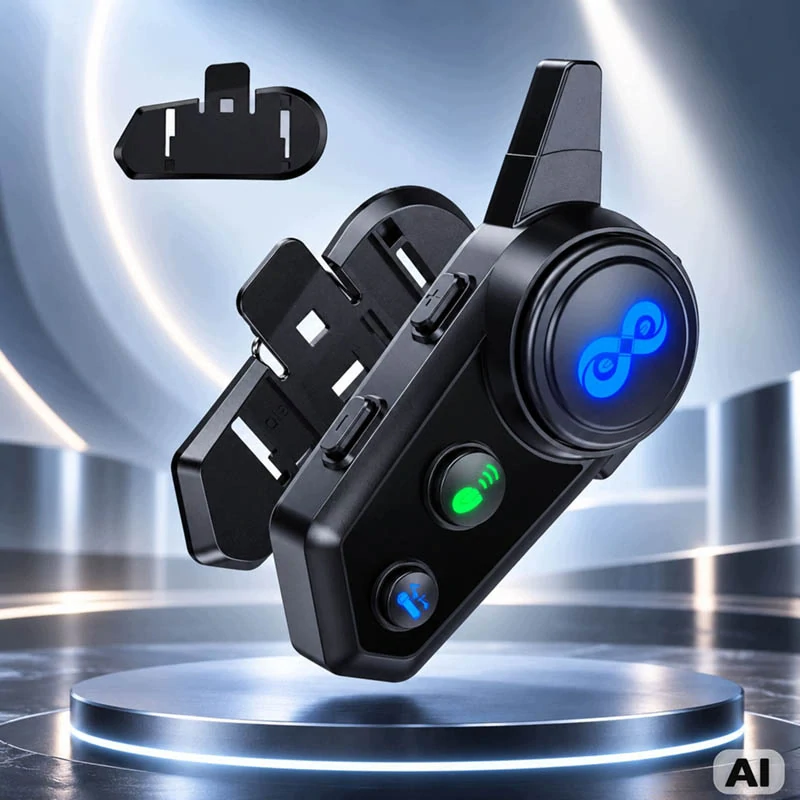 Motocyklový interkom Y8X Mesh Bluetooth pre 8 používateľov