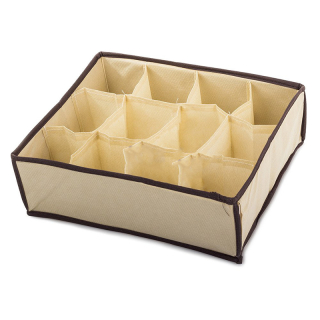 Organizér do zásuvky - 12 priehradok béžový