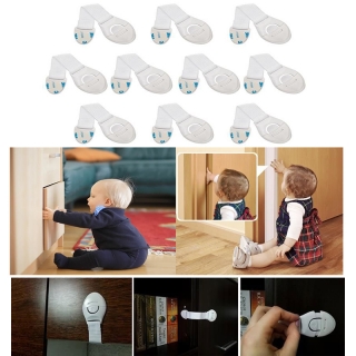 Detské poistky na dvere 20cm - 10 kusov biele