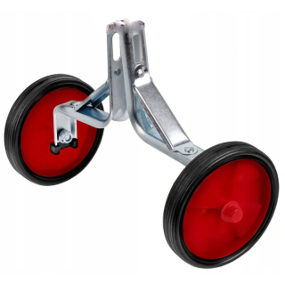 Pomocné kolieska na bicykel 10,5cm červené