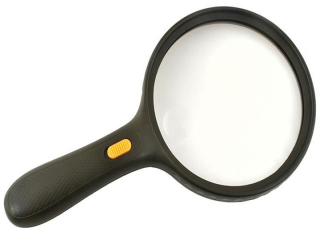 Lupa 130mm plast/kov LED