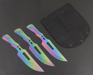 Vrhacie nože TRIO Rainbow 19/10cm