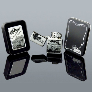 Zapaľovač benzín Off Road silver