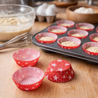 Papierové formičky na muffiny Hviezda 100 ks 7 cm