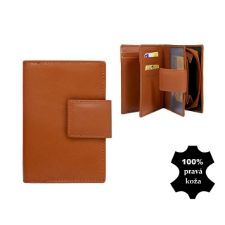 Peňaženka kožená dámska D09-GSM-NL tan