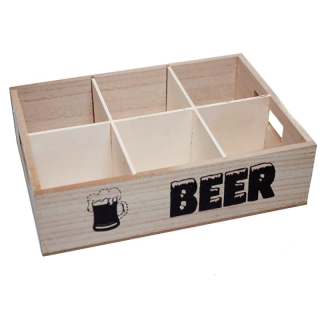 Podnos na pivo drevený