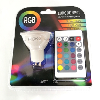 LED žiarovka RGB GU10 4W