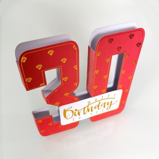 3D karta Happy birthday 30