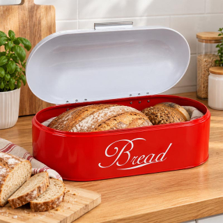 Kovový chlebník GIARDINO s nápisom BREAD 44 × 21 × 21,5 cm