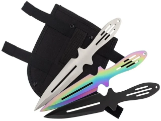 Nože vrhacie Tomahawk Tripple Rainbow
